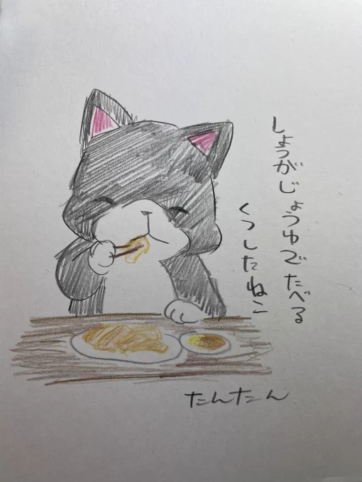 生姜醤油で食べるくつしたねこ
2/2

#イラスト #猫 