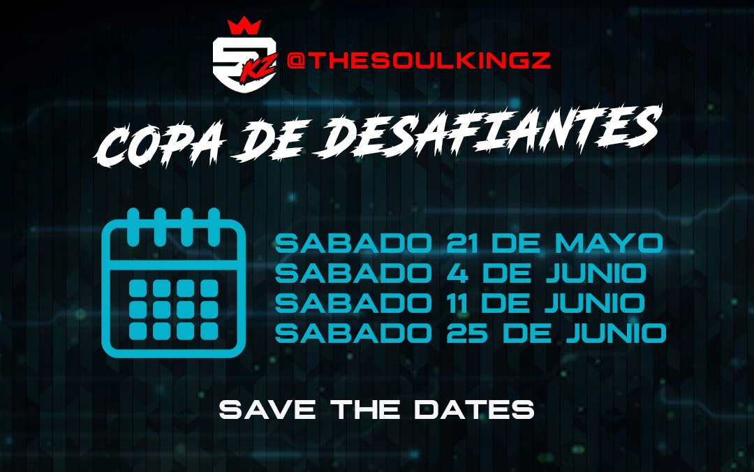 Combo_League's tweet photo. ESTO AUN NO TERMINA 🏆

CALENDARIO OFICIAL:
Copa de Desafiantes by the @TheSoulKinGz 

🔥FREE ENTRY y con un prize pool entre $50 y $200 dólares cada una.
⚠️NUEVO: Deben jugar las LATAM Challengers Cup para poder inscribirse.

See you on the battlefield 😎
#LATAMChallengers https://t.co/OEEsM6phTl