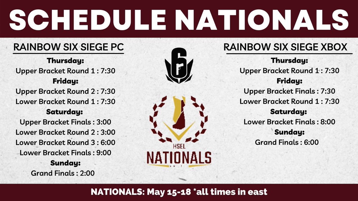 GCESOfficial's tweet photo. Its time for Nationals! Here are all the times to know to keep up with our two teams who qualified. Keep up to date with scores here with our live coverage throughout the weekend. #GCWin https://t.co/McWkqQ1MfD