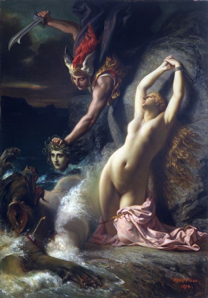 Arteymas_'s tweet photo. Andrómeda encadenada a una roca, 1874, Henri-Pierre Picou. https://t.co/uwC5Dxh8ez