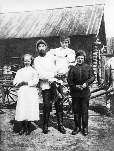He married a girl named Proskovia in the early 1890’s and had two daughters, Maria and Varvara, and a son Dmitry. His life turned around after he visited a monastery in the Urals, where he converted to Christianity.