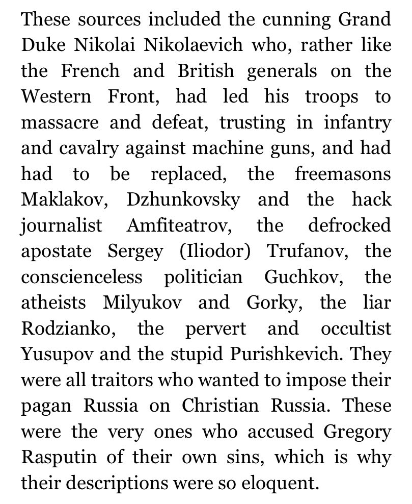 He was slandered by those jealous of the Tsar: rich hedonists and decadents who spread their lies and gossip in Saint Petersburg.