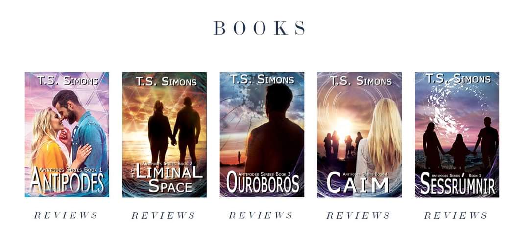 TSSimons1's tweet photo. Loving my website update and seeing them all together.
Sessrumnir, Antipodes Book 5, pre-order now. Launch 15 May. 
https://t.co/pMsYxXf2Kf

https://t.co/w8pOrgx8XW https://t.co/1lUU6qRYbY