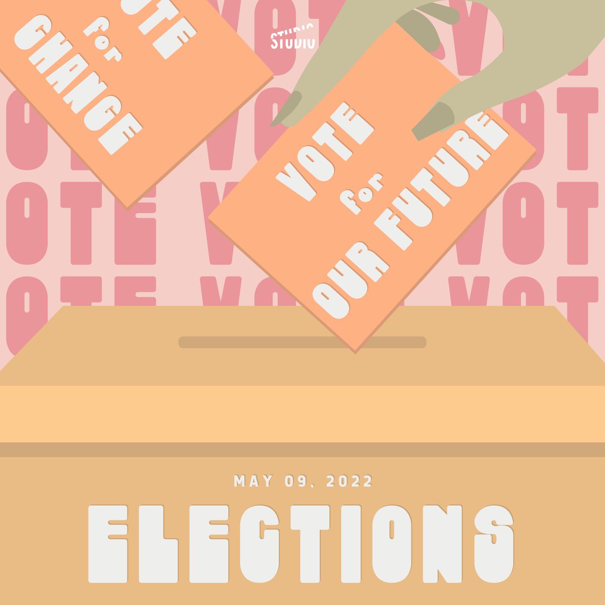 STUDIOxAC's tweet photo. Let's be viligant voters today so we can efficiently elect the leaders of tomorrow. May we all continually hope, and pray for the Philippines! 

Tara! Boto na tayo para sa Bayan! 🇵🇭

#studioxac
#Halalan2022 https://t.co/6AOVRg5YEp