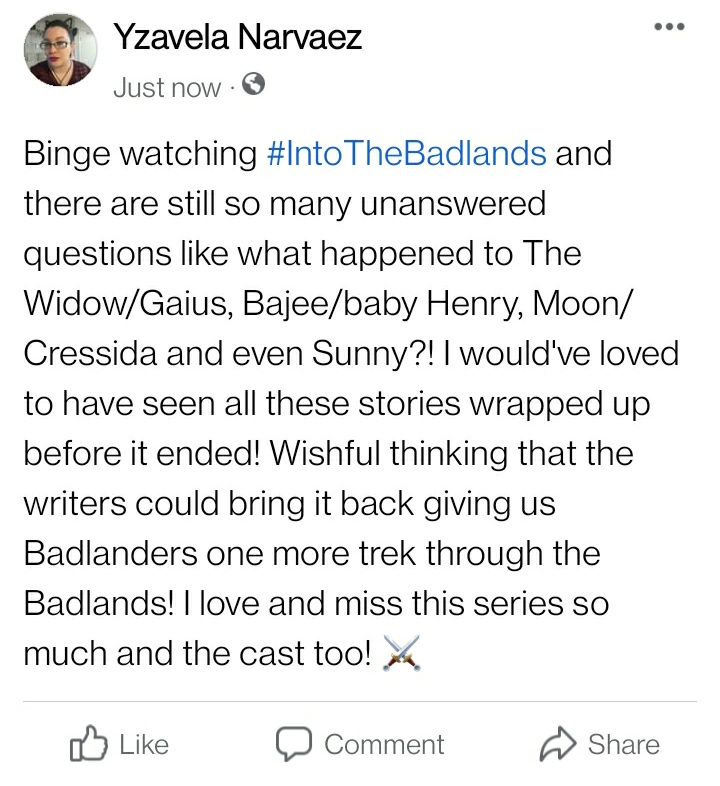 Yzavela_'s tweet photo. #BadlanderForever #intothebadlands 🖤 @IntotheBadlands @orla_brady @ShermanAugustu2 @danielwuyanzu @Emily_Beecham @TheLewisTan @nickjfrost @MilesMillar ⚔️ https://t.co/KL6qlaOT7G