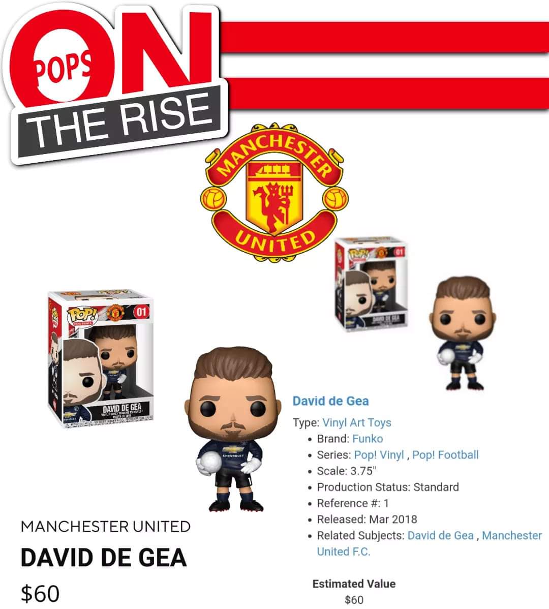 Funko POP - David De GEA Vinyl Figure-Football: Man U Manchester United 