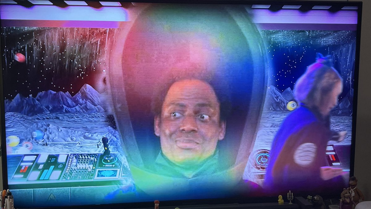 petenicholls_'s tweet photo. Anyone else catch this little @barvonblaq cameo at the end of #MST3K episode 1301? Eagle-eyed @SierraRein spotted it and my itchy trigger thumb paused it just right! #SubliminalAdvertising #Foreshadowing #SeeYouAtTheGizmoplex #KeepCirculatingTheURL https://t.co/xrQrKvCsKf https://t.co/yMZIUcvcZA