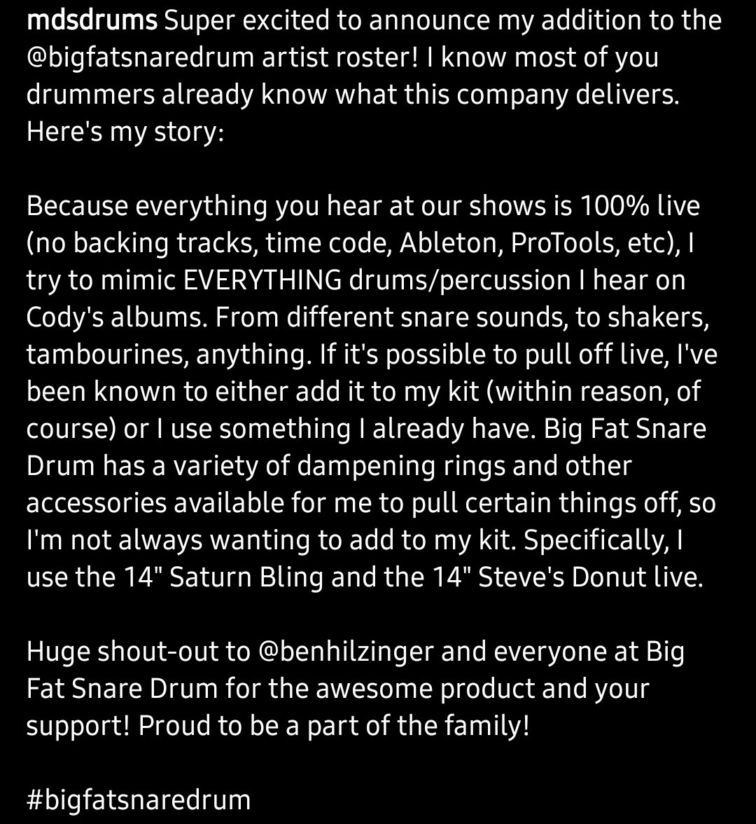 Thanks <a href="/BigFatSnareDrum/">BigFatSnareDrum</a> !! Proud to be a part of the family!