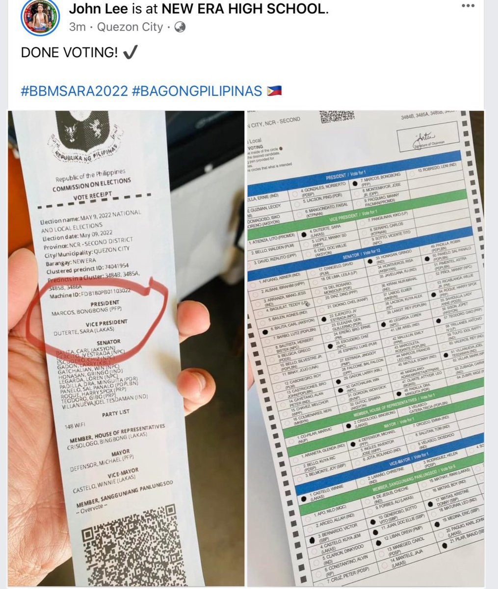 Done voting, kulong later.