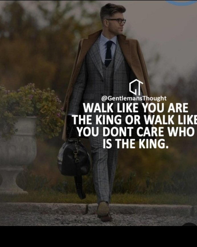 paddy_kusha's tweet photo. #Walk #like #you are the #king or walk like you don't care who is the king
#GoodMorning #Sunshine #WakeUpWithASmile #AlwaysKeepSmiling #thoughtoftheday #mondaymotivation #Mondaymorning #dailythoughts #dailyquotes #quoteoftheday #MotivationMonday @RespectYourself https://t.co/kxy7Cou8GO