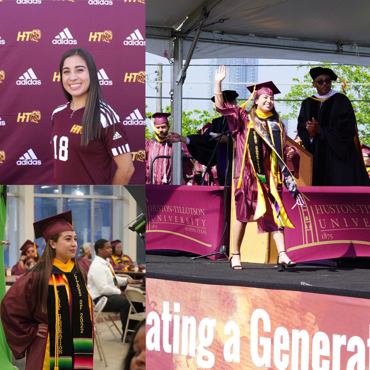 HTSoccerRams's tweet photo. Congratulations to @destiny_eberle for graduating from @HustonTillotson🎓⚽️ with honors‼️ Wishing you great success in the next chapter of your life #BeHT #HTisIDEAL https://t.co/7taH49co7Z