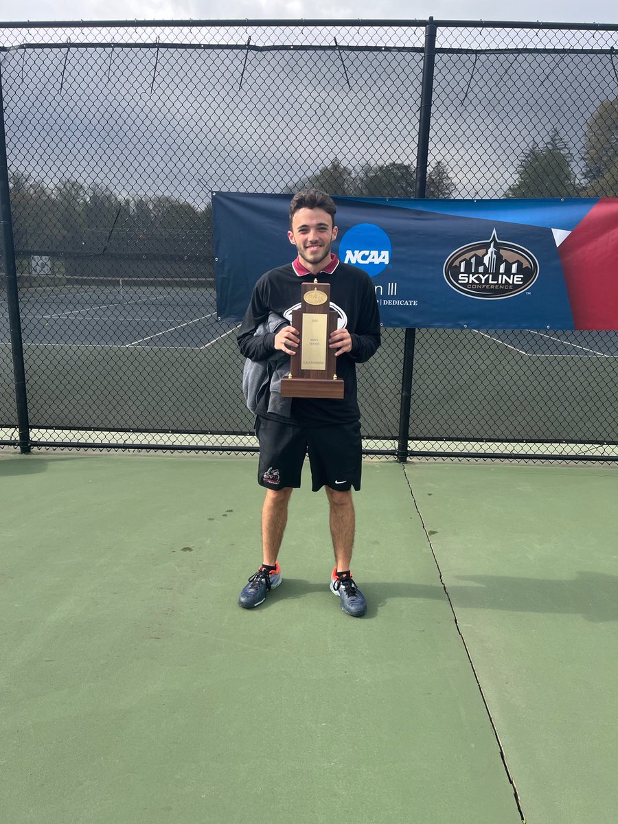 stepinactennis's tweet photo. Congrats to Vin Liberatore, Stepinac class of 2019, and the Manhattanville Men's Tennis team on winning the Skyline Conference Championship! They will advance to the NCAA tournament. https://t.co/5WVW1JCy3b