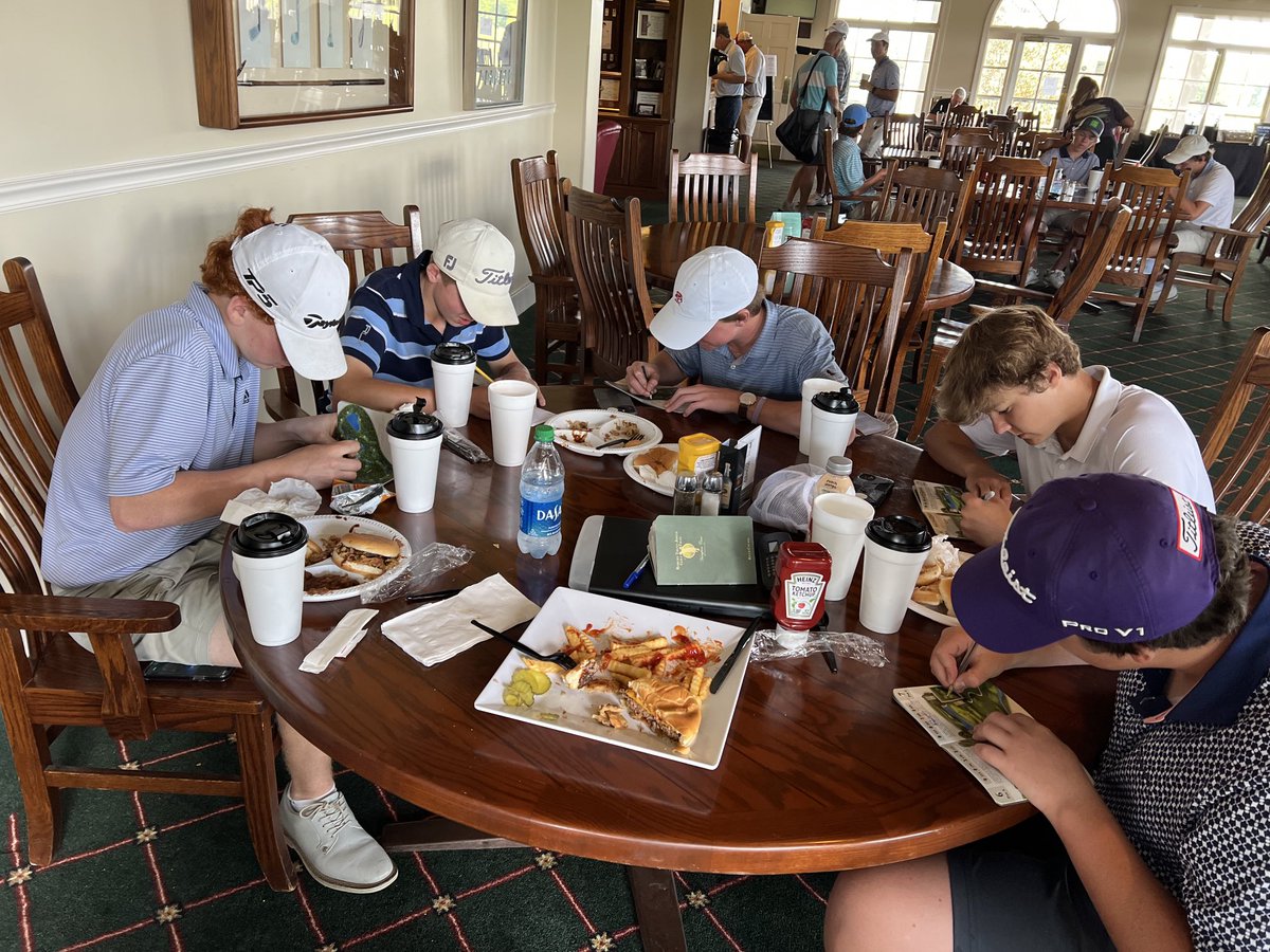 RRaidersAthl's tweet photo. Can’t wait for tmro Raiders! Time to #RaiseTheR 🏴☠️ #RaidersAtState RT @randolphgolf: Final State yardage and pin placement prep work done over lunch after final practice round. The hay is in the barn. Let’s Go 💪 https://t.co/g1caM5AEwr