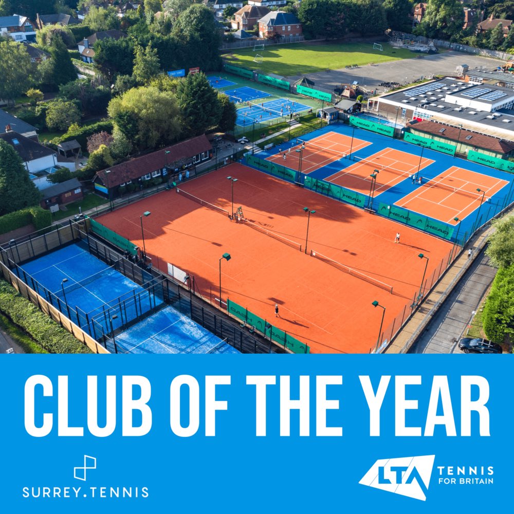 Join us on 28th May to celebrate being awarded the LTA’s prestigious ‘Regional Club of the Year’.

eshertennis.co.uk/cluboftheyear