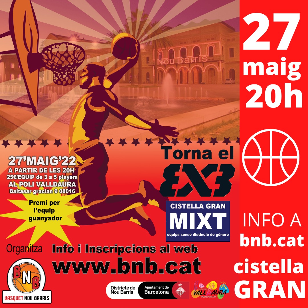 Basquet9Barris's tweet photo. Entra a

https://t.co/awzzpO2cv3
#3x3
#BNB 
#noubarris
#BasquetCatala https://t.co/Mp4HfYKx6D