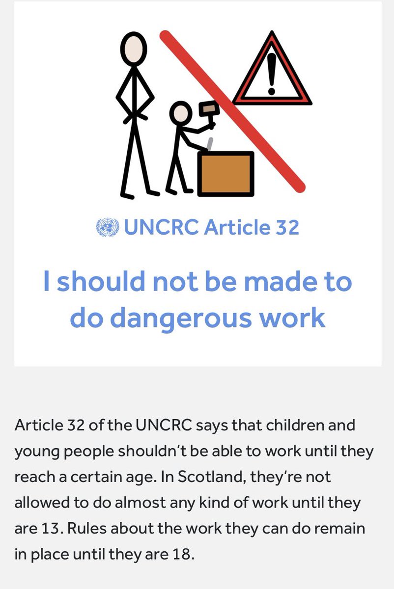 gavinburnps's tweet photo. Our UNCRC right for the month of May is article 32. We will be learning about how children have the right to protection from work which harms them or is bad for their health or education. ๐ ๐๐ค#UNCRC #rightsbasedlearning #globalgoals https://t.co/nCol0opOiB