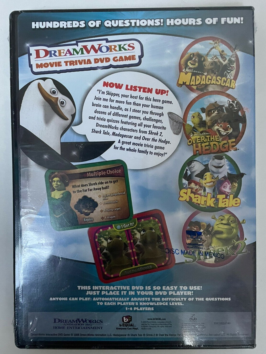 frio posición arrojar polvo en los ojos Rare & Obscure Home Media Releases on Twitter: "DreamWorks Movie Trivia DVD  Game (DVD, 2006) Bundled with selected copies of Over the Hedge on DVD,  this DVD game has various trivia questions