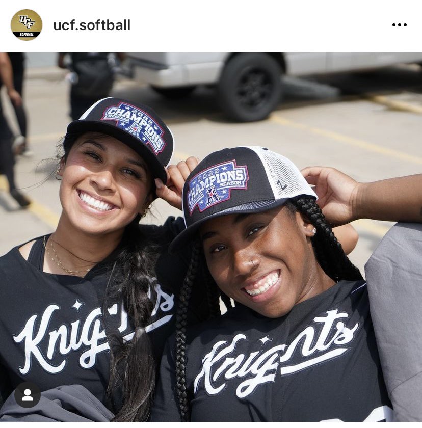 heyrach28's tweet photo. ❤️ of Champions! UCF 🥎 2022 American League Conference Champs. #gigi #knights @ggiannaaa_ @GavinMancha @monchspot https://t.co/rnP3g1rjxS