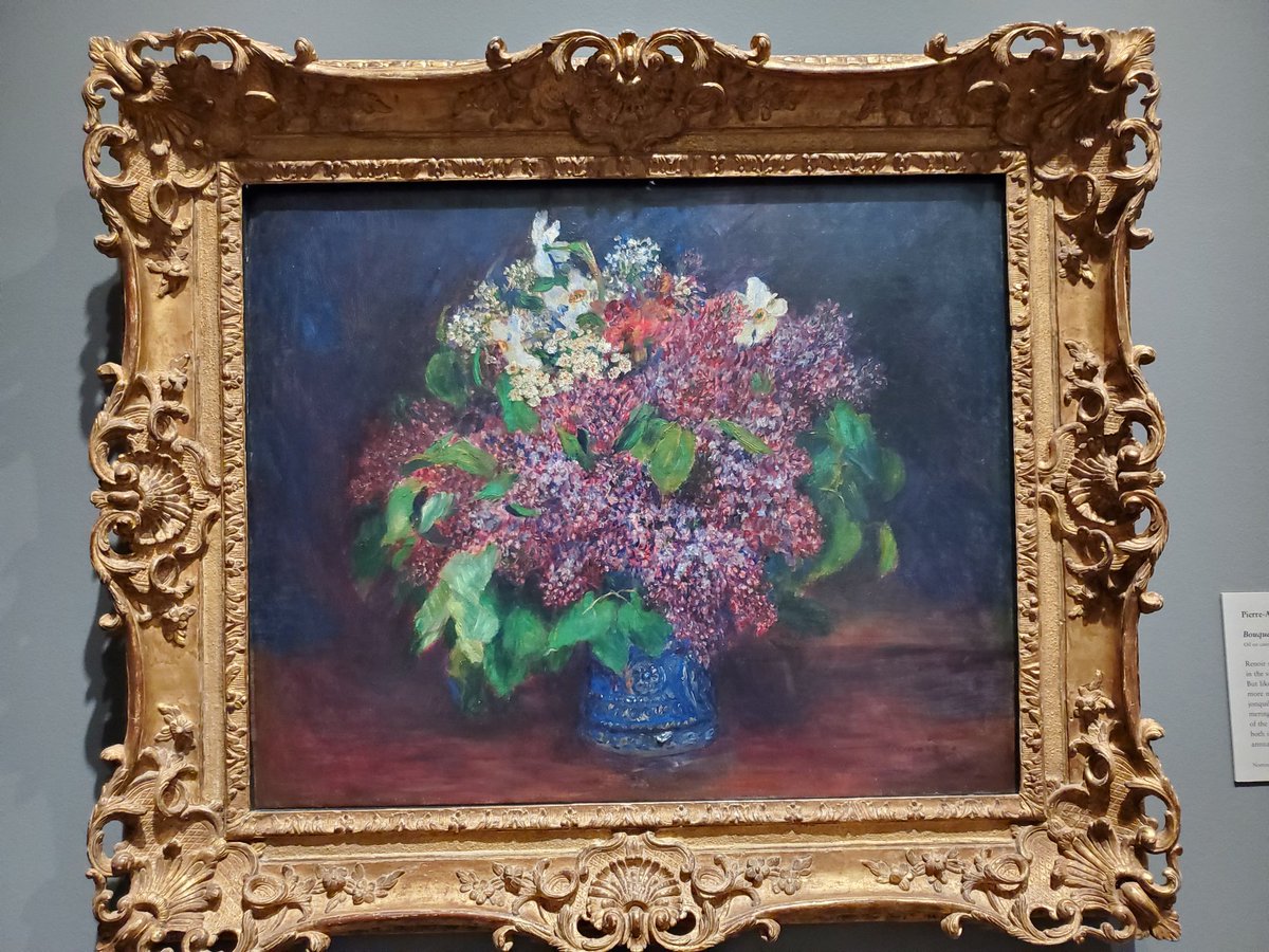 1trustnoone000's tweet image. The gorgeous color in this #Renior painting shows why he is regarded as a master painter. 
Stunning in real life. "Bouquet of Lilacs" @NortonSimon