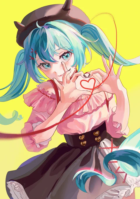 小悪魔デートコーデ💓
 #初音ミク 