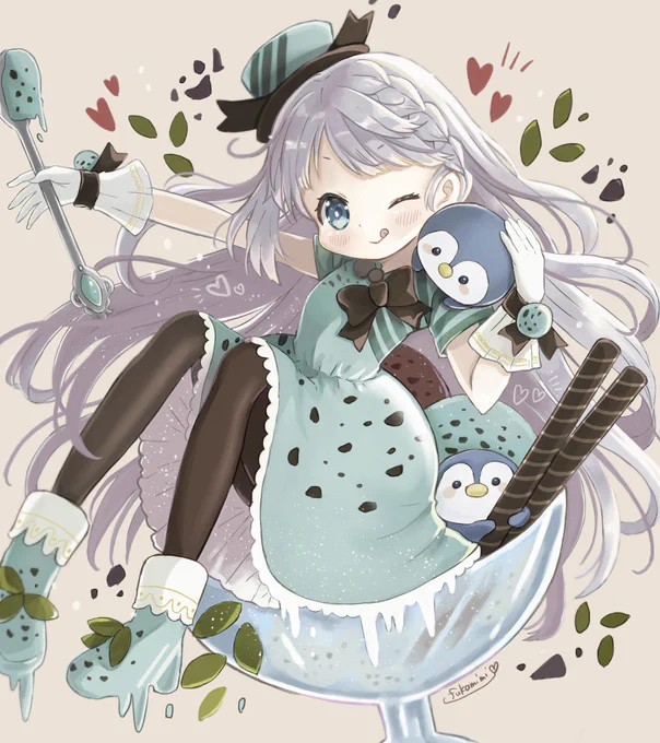 #アイスクリームの日
チョコミントアイス 