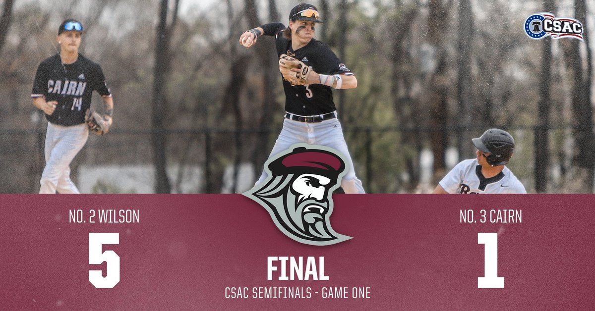 CairnAthletics's tweet photo. The @cairnbaseball team saw its historic 2022 season come to an end in the CSAC Semifinals at No. 2 seed Wilson College on Sunday afternoon, a season that saw them set the single-season wins record (25) and the longest-win streak in program history (13).

#GoCairn #CairnBB #ACES https://t.co/Il9JEzV97h