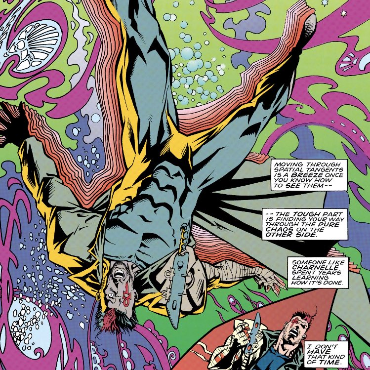 BenJMorse's tweet photo. Fate #14 is a surreal tour of some untouched corner in DC’s mystic realm, but mostly a showcase for penciler Anthony Williams, pulling impressive double duty here after also drawing Patterns of Fear the same month.
#UnderworldUnleashed https://t.co/9Glb9H2rxh