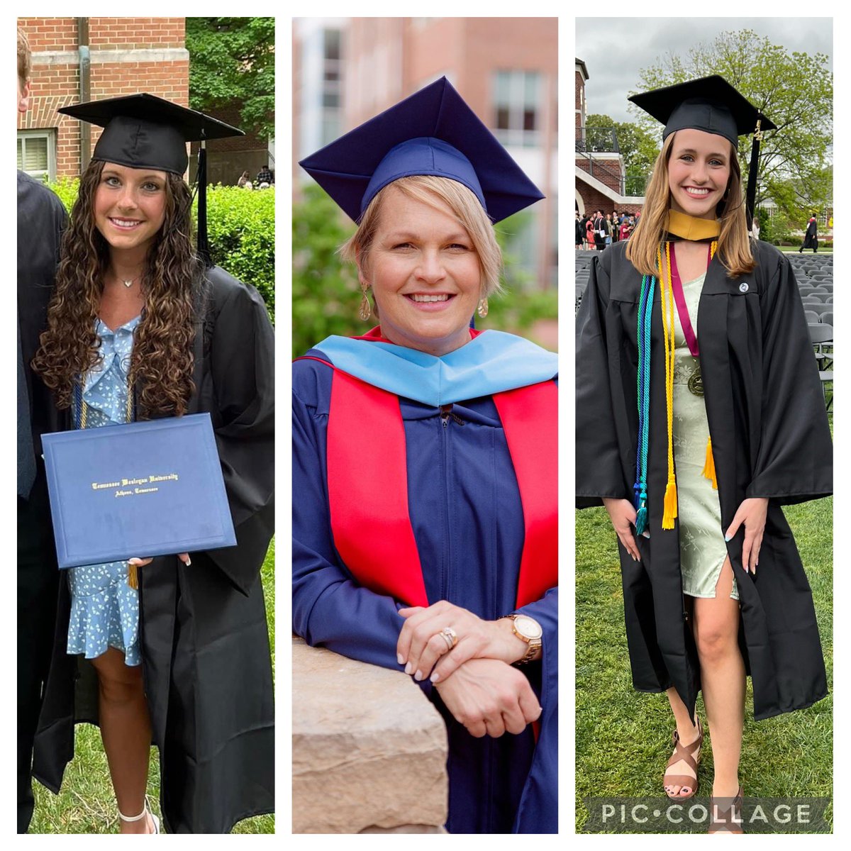 Busy weekend for the Rutherford ladies! <a href="/MRutherford2019/">Madison Guider Rutherford</a> BS in Elementary Education, <a href="/ally_ru1/">Allison Rutherford</a> EdS. In Education Leadership, and AJR BA in Sociology.