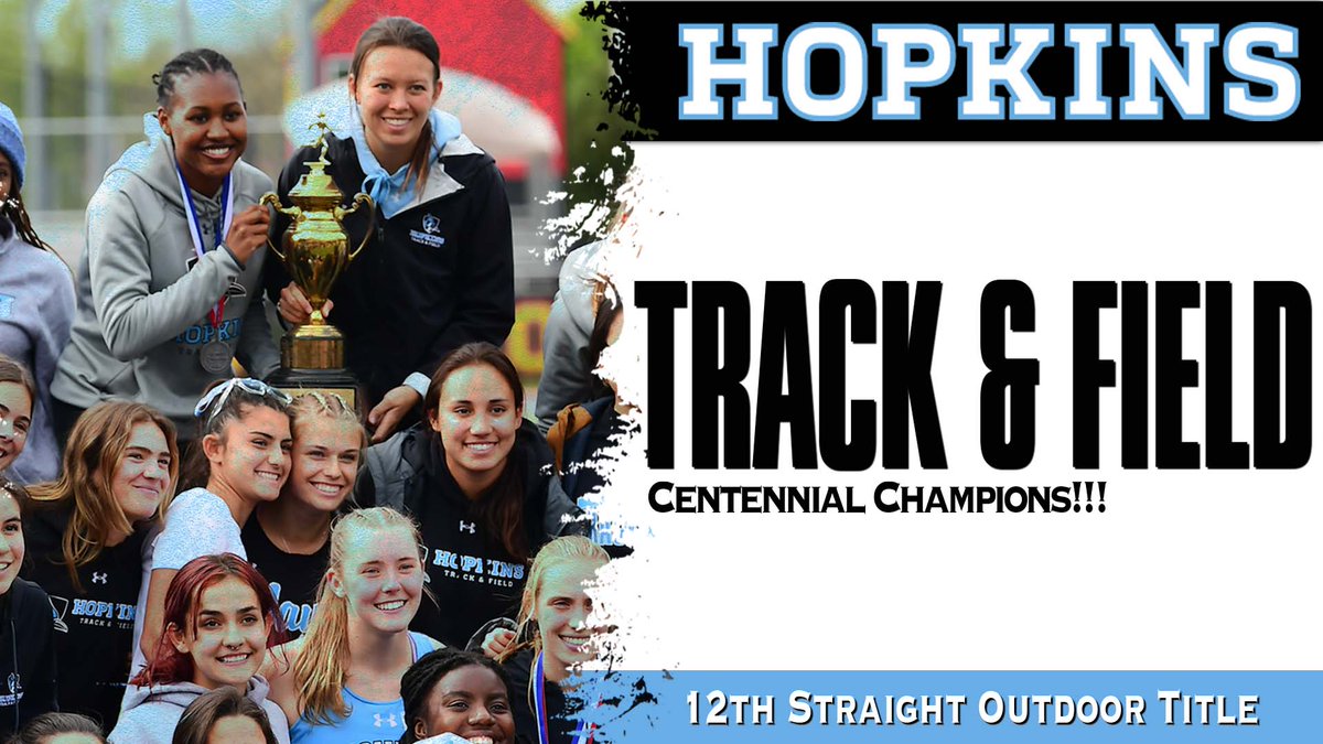 HopkinsTFXC's tweet photo. CENTENNIAL CHAMPS x12!

The Blue Jay women earned their 12th straight @CentennialConf crown while the men finish 2nd!

M:https://t.co/m6zFNQtowK
W:https://t.co/uwvk0PsIZC

#GoHop https://t.co/2UNx9EvJGG