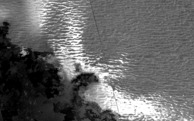 mySciencespace's tweet photo. This image, taken by NASA’s now-defunct Galileo spacecraft, shows dunelike lumps on Jupiter’s third-largest moon Io. The dark area (lower left) is a lava flow, and the bright streaks that radiate outward may be evidence of material strewn by jets of vapor that burst from .... https://t.co/VI18ZxzsEy