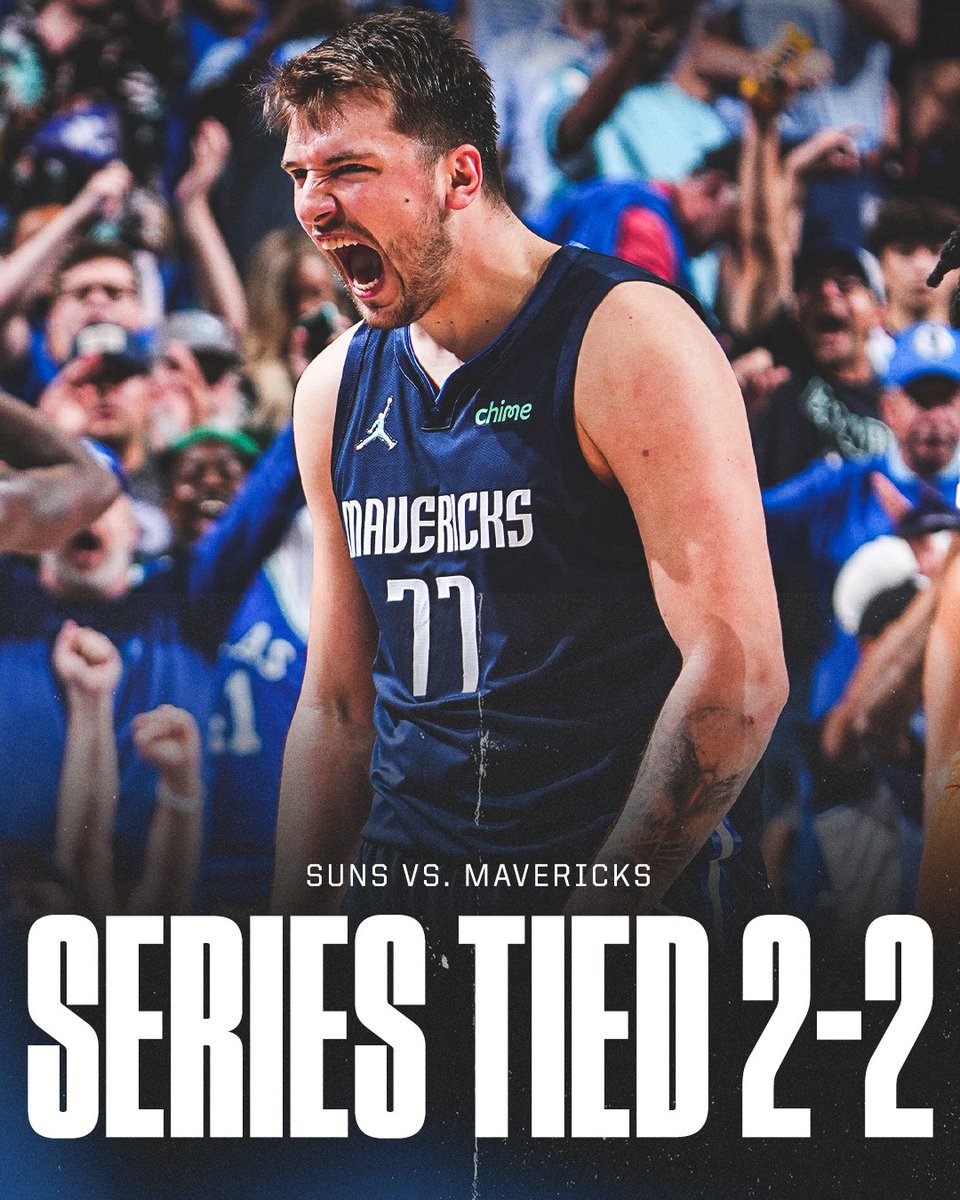 The Mavs even the series at two before heading back to the desert 🐴