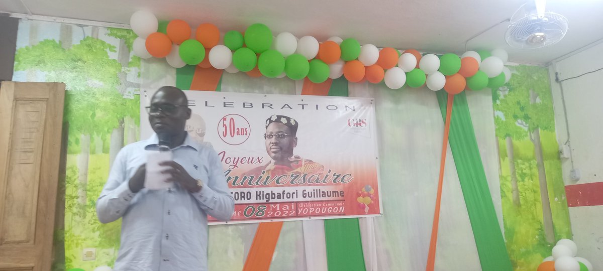 JSG_SFL's tweet photo. Joyeux anniversaire @SOROKGUILLAUME aujourd'hui à yopougon , 50 ans c'est pas petit mais un demi siècle . https://t.co/NmavmHdgh7