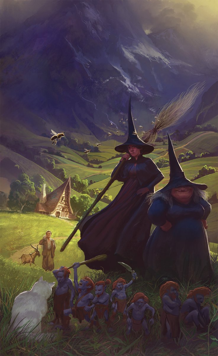 "And Tiffany knew that if a witch started thinking of anyone as "just" anything, that would be the first step on a well-worn path that could lead to, oh, to poisoned apples, spinning wheels, and a too-small stove... and to pain, and terror, and horror and the darkness."