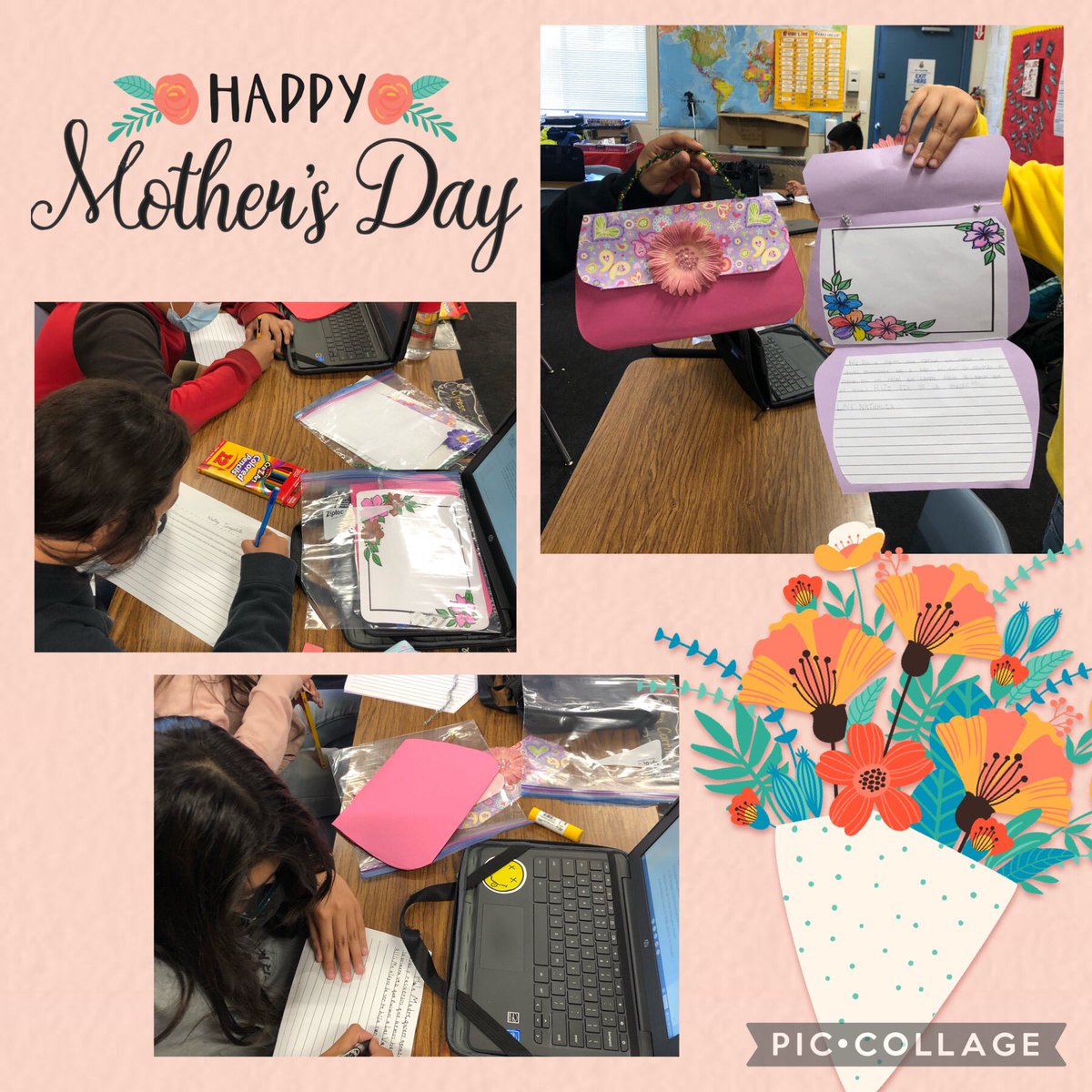 6th graders @YorbitaCheetah writing their moms a special message for Mother’s Day in a custom made purse. Our students would like to thank all of the moms out there for their hugs, words of encouragement, and acts of love you give every single day. @RowlandSchools #WeAreRUSD