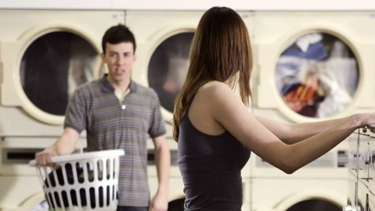 TheOnion's tweet photo. Man Just Wants One Trip To Laundromat Where He Doesn’t Meet Perfect Woman https://t.co/EXUnDG7QLo https://t.co/4XZyqrYDPW