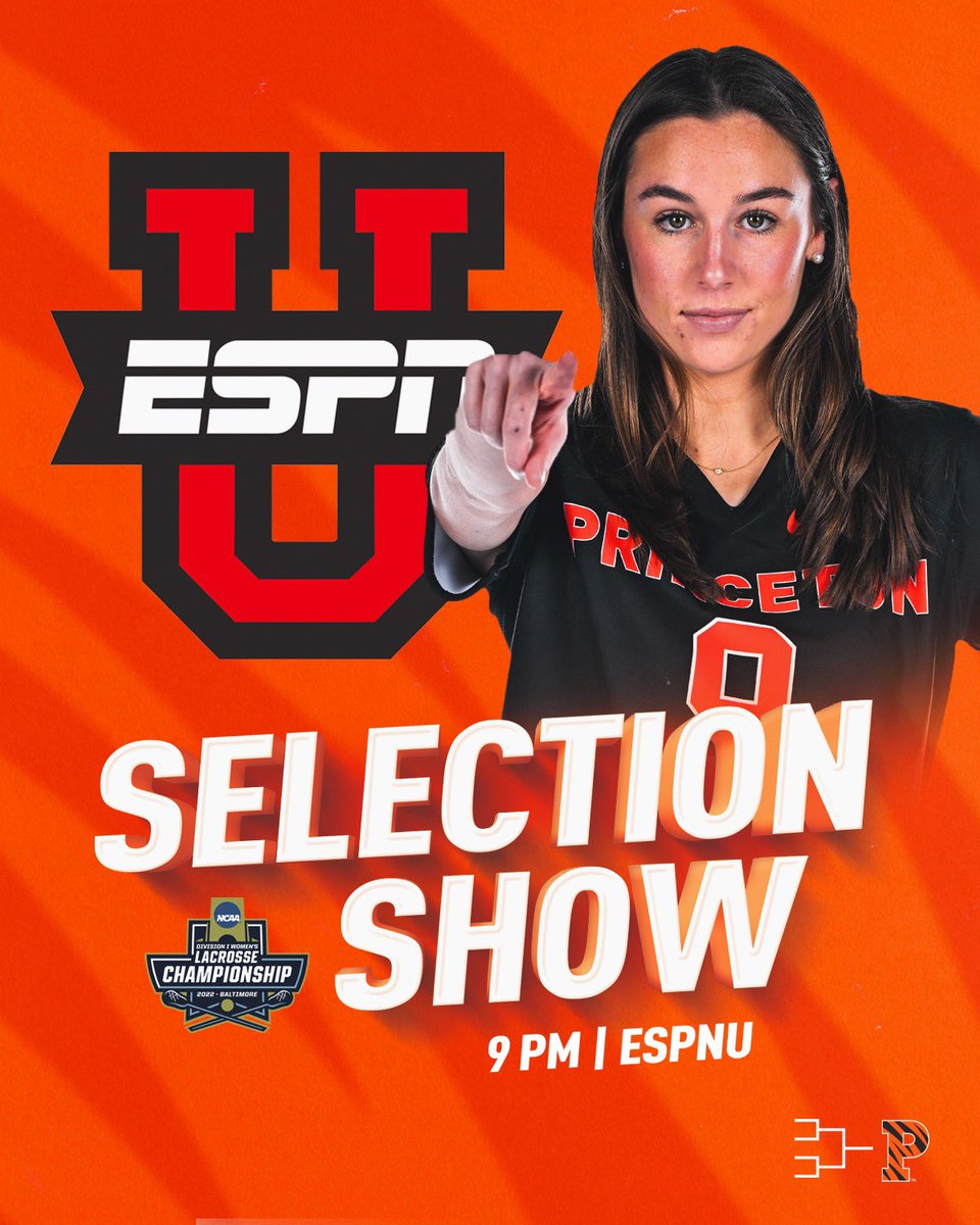 princetonwlax's tweet photo. Tonight's The Night!

Tune in to @espnu at 9 p.m. for the @NCAALAX Selection Show! https://t.co/C4w14xfM8q