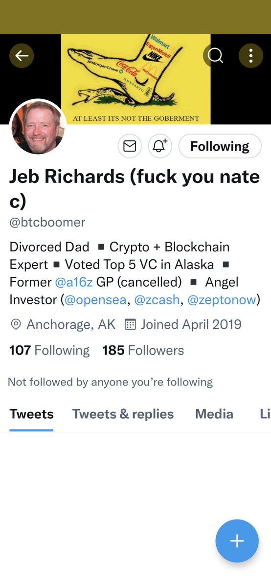 theblindbutler's tweet photo. Today marks a sad day in our Phunky's heart.
@btcboomer suddenly left but he will always be remembered.
"His name is Jeb Richards" ✊
@Pauly0x @ryder_ripps @loafgren @CryptoPhunksV2 https://t.co/5FwDF0Oxl7