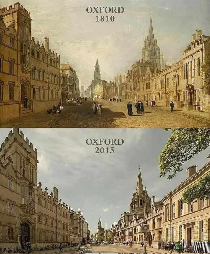 redhistoria's tweet photo. Existen lugares por donde no parece pasar el tiempo, como es el caso de Oxford (Inglaterra) https://t.co/hAqcbxM4Ir