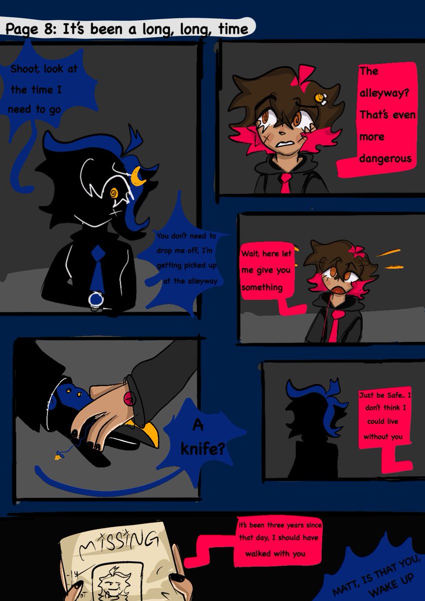 RotatingTables's tweet photo. Idk @kikqus /R or /P 
-TW: Knife
-
-
-
-
-
-
- Sad gay backstory i guess https://t.co/qtG0uUPbLl