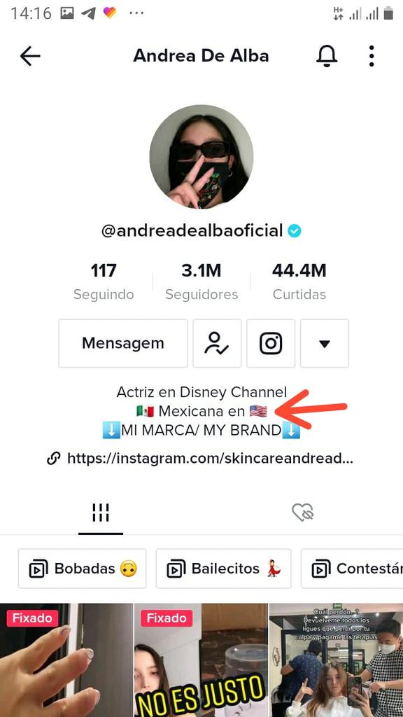 AndreaDeAlbaPy's tweet photo. Se rumorea que la serie  que actualmente esta grabando Andrea para Disney + se esta grabando tanto en Ciudad De México como en los Estados Unidos 
Ya que tanto ella como el actor Rodrigo Rumi tienen en su biografía de Tiktok la bandera de Estados Unidos https://t.co/3ouRwiSGgS