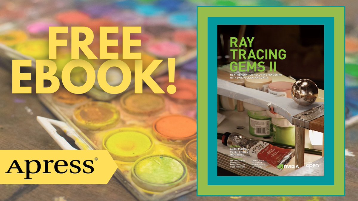 Apress's tweet photo. Ray tracing is the holy grail of gaming graphics, simulating the physical behavior of light to bring real-time, cinematic-quality #rendering to even the most visually intense games. #RTGII #raytracing #openaccess
Download FREE ebook: https://t.co/apiR9NKn67 https://t.co/j8GhPLLdcP