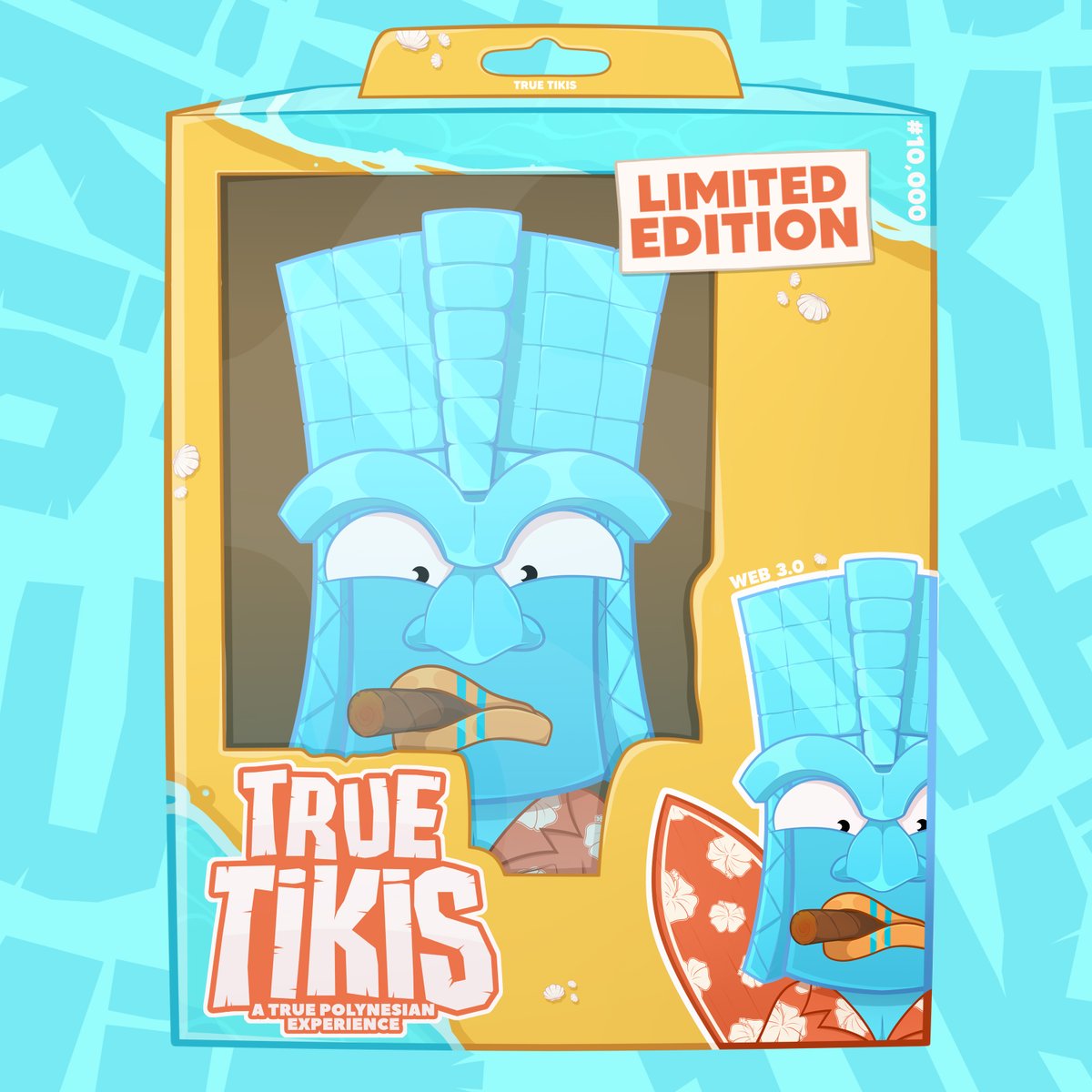 Recent illustration work on collectable box designs for 
<a href="/TrueTikis/">TRUE TIKIS 🌺</a>🌺 

Any support on these is great to see, would love to hear your opinions💙+🔄

Also, go and check out the updated roadmap if you are interested in NFT's: truetikis.medium.com/true-tikis-roa…

#NorCalTour