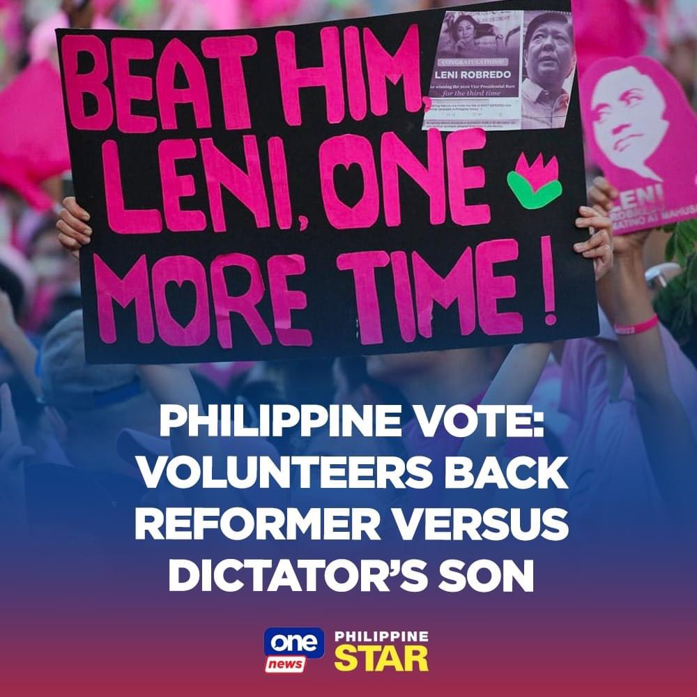 unnieversity's tweet photo. my favorite placard: Beat him, Leni, one more time!

#Eleksyon2022 https://t.co/fEvbCnaNfg