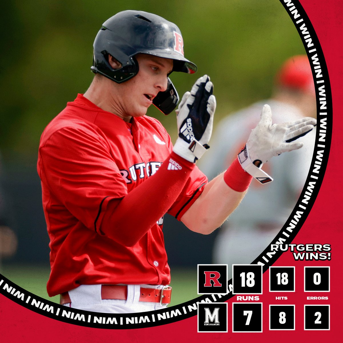 RutgersBaseball's tweet photo. Ballgame!!!!

HUGE win over Maryland to even up the series, with 5 home runs from the offense to lead us to an 18-7 victory!

#TCD /// #GoRU https://t.co/pmN2R6ipRA