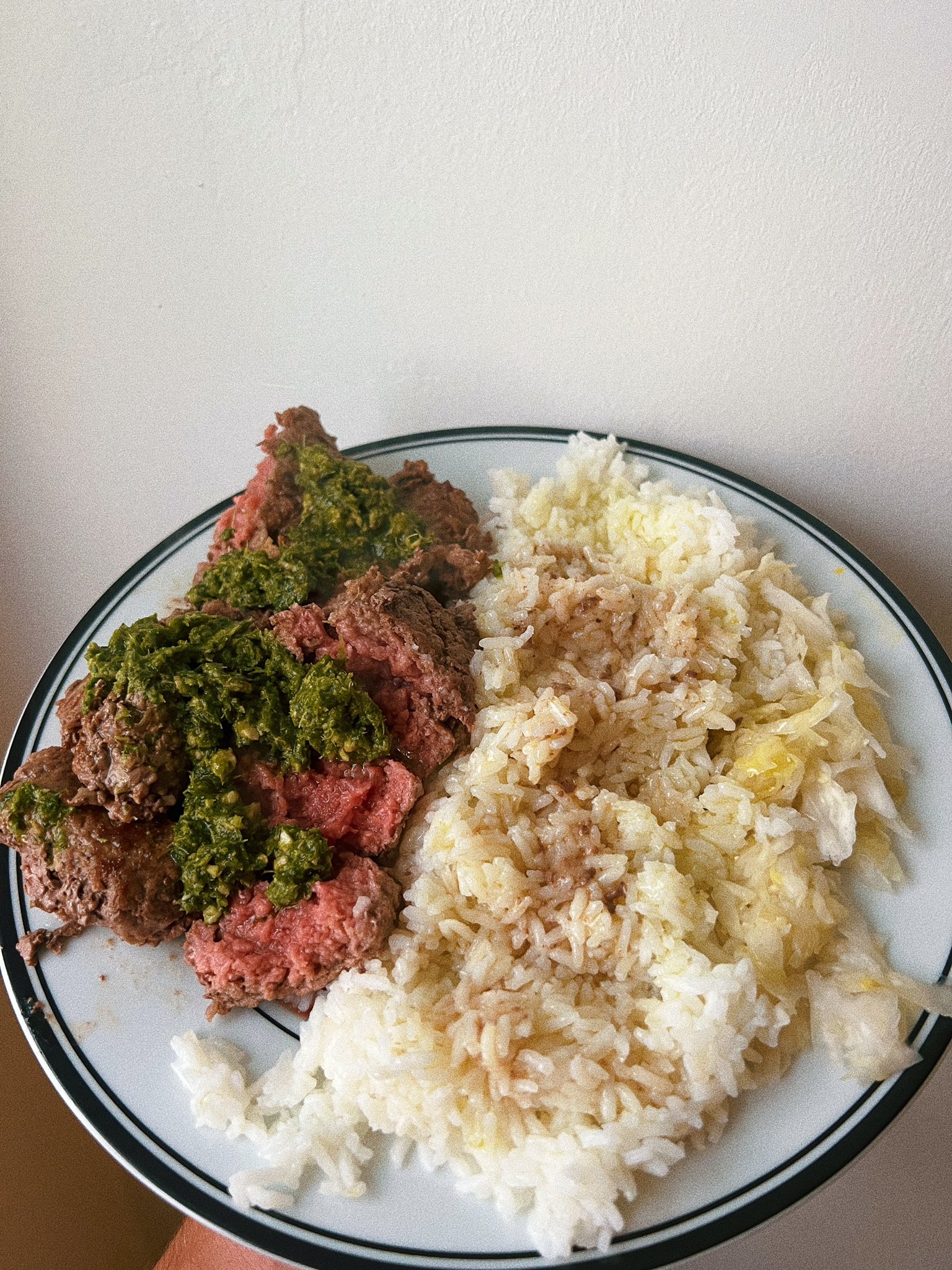 🌞 Sol Brah 🌞 on Twitter "ground beef, white rice, sauerkraut topped