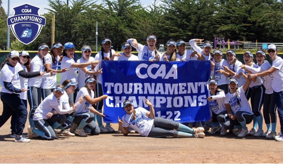 goccaa's tweet photo. Your 2022 CCAA Softball Tournament Champions, the Sonoma State Seawolves! @SonomaSeawolves #GoCCAA https://t.co/GCDT9kYQPc