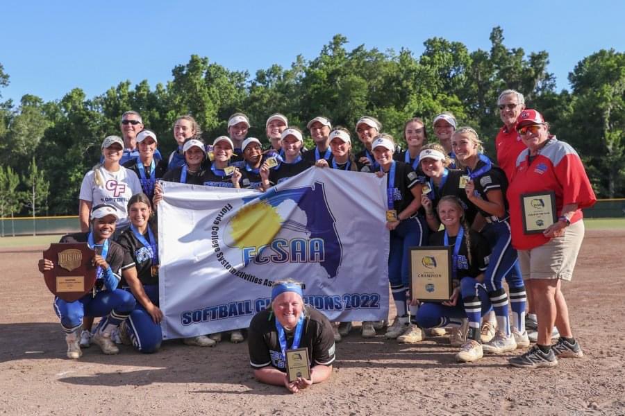 TheFCSAA's tweet photo. The 2022 FCSAA/NJCAA South Atlantic District A Softball Champions, the Central Florida Patriots! https://t.co/brFlWyV2cO