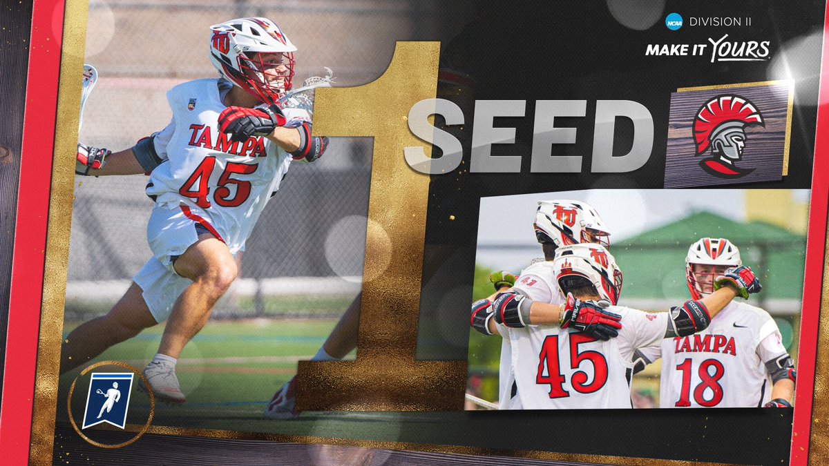 NCAADII's tweet photo. Representing the South Region as the No. 1 seed, Tampa! 

#D2MLAX | #MakeItYours https://t.co/6EeiWVd6Kl
