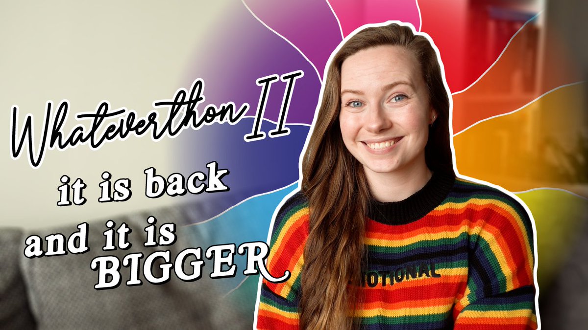 whateverthon's tweet photo. 🌈 ANNOUNCEMENT VIDEO 🌈

Thank you all so much for your patience through the technical issues, but FINALLY the full announcement video is here!

Watch to find out every detail you need for Whateverthon II! Teams, points, prompts, it's all here! ✨🌈

https://t.co/8dn4Qffnx5 https://t.co/aUFG4g87X7