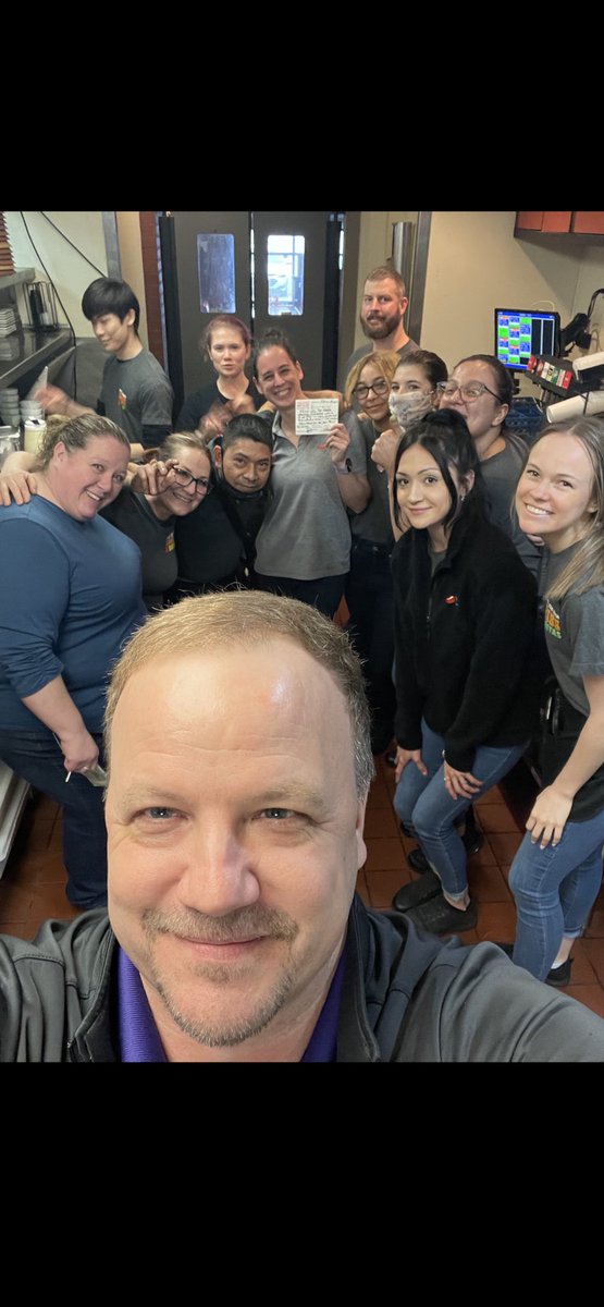 BKaltved's tweet photo. Playing restaurant Mother’s Day in Eagan! Kelly - focused recognition for being at the top of the manager scorecard in our area P10! Proud of you Kelly! #preparationandsupport @NicholasBPaxton @aLee1529 @MidwestChilis @LynAj4 https://t.co/8uWj3WwGyE